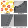 thumbnail image 4 of Coolnut Womens T Shirts Fashion Tops, Lemon Orange Fruits Women's Basic Short Sleeve Tees, Grey Lightweight Casual Summer Clothes, L, 4 of 6