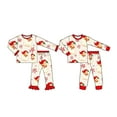thumbnail image 1 of Ropa de estilo navideño para niñas, conjunto de serie con patrón de Papá Noel, conjunto de manga corta, conjunto de manga larga, mono, tela de seda de leche, 1 of 4