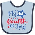 thumbnail image 3 of Inktastic My 1st 4th of July with Stars Boys or Girls Baby Bib, 3 of 4