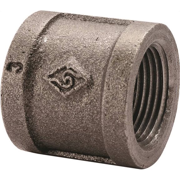 WORLDWIDE SOURCING 21-3/4B Pipe Coupling, 3/4 in, Threaded, Black Oxide