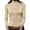 Beige, variant on EDFBUYKRS V Neck Solid Print Polyester, Long Sleeve Blouse (Women's) Xxl