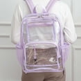 thumbnail image 3 of MKF Collection Cleo Transparent Backpack for Women, Crystal-clear PVC bag, top handle Bookbag by Mia K, 3 of 6