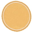 thumbnail image 2 of Safavieh Easy Care Willard Solid Cotton Machine Washable Area Rug, Yellow/Ivory, 5' x 5' Round, 2 of 9