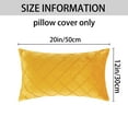 thumbnail image 5 of Unique Bargains 4Pcs Velvet Geometric Textured Pillow Covers Home Decor Cushion Covers Yellow 12" x 20", 5 of 6