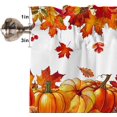 thumbnail image 5 of dinii Fall Valances for Windows, Maple Pumpkin Fall Kitchen Curtains Valances, Rod Pocket Thanksgiving Valance for Kitchen 54'''' W x 18'''' L, 1 Panel, 5 of 6