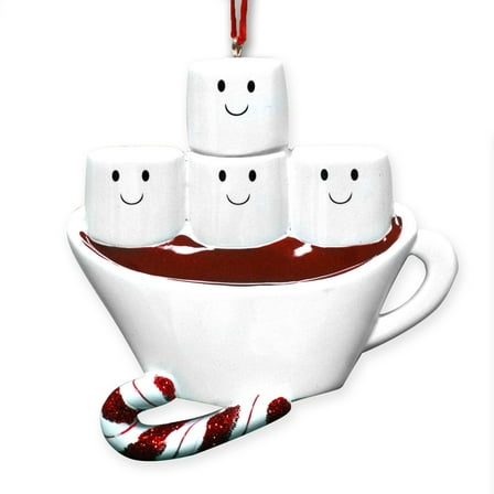 Hot Chocolate Family Of 4 Christmas Resin Ornament