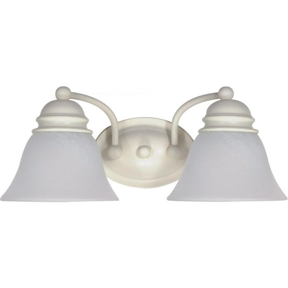 Nuvo Lighting 60/353 Empire 2 Light 14-7/8" Wide Bathroom Vanity Light - White