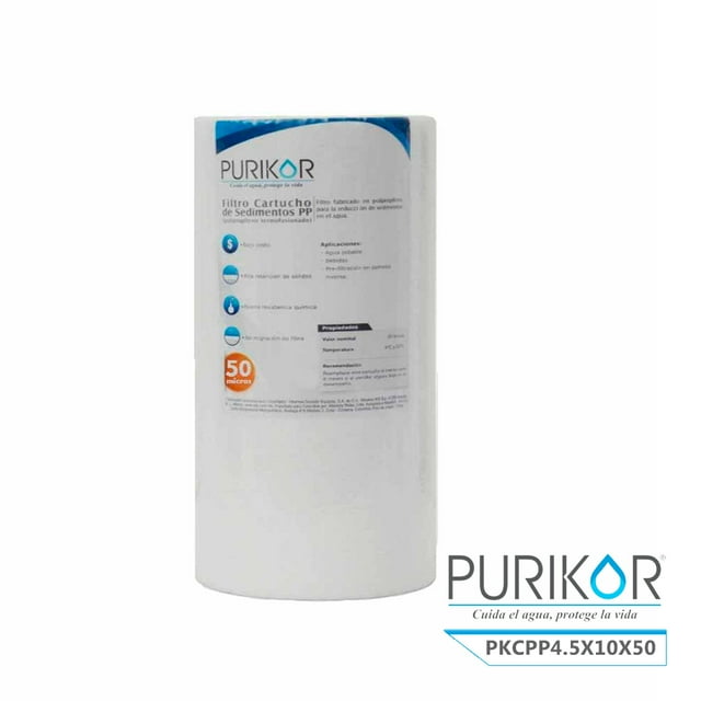 Filtro Cartucho de Polipropileno Termofusionado Purikor PKCPP4.5X10X50