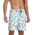 thumbnail image 2 of Sikiie Hand Drawn Turtle Mens Pajama Shorts, Lightweight Lounge Pant with Pockets Soft Sleep Pj Shorts for Men4X-Large, 2 of 6