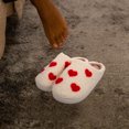 thumbnail image 4 of 1 par de pantuflas de corazón, lindas pantuflas de interior, pantuflas de casa, pantuflas de pareja, 4 of 7