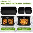 thumbnail image 3 of Silicone Air Fryer Mold Compatible with Ninja Foodi Flex 10.4 L AF500EU, Air Fryer Accessories for Ninja AF500 (10.4L+2×5.2L), 3 of 4