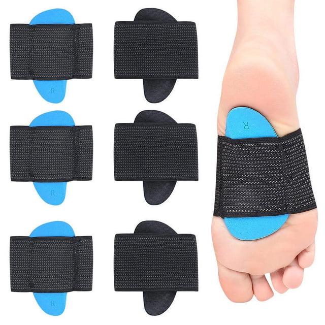 Soporte para el arco del pie para hombres y mujeres, vendaje elástico de cobre, soporte para el cuidado de los pies para aliviar el dolor de la fascitis plantar, espolones calcáneos y pies planos ER