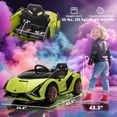 thumbnail image 3 of Aosom Compatible 12V Battery-powered Kids Electric Ride On Car Toy with Parental Remote Control Music Lights MP3 Green, 3 of 10