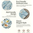 thumbnail image 2 of Marble Placemats Set of 6,Blue Gold Elegant Marbling Place Mats Heat Resistant Washable Non-Slip Table Mats for Party Kitchen Dining Decor 12x18 Inch, 2 of 5