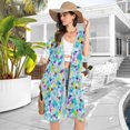 thumbnail image 4 of joogoo Women's Geomeric Abstract Triangle Beach Cover Up Kimono Swimsuit Summer Cardigan Swimwear S, 4 of 6