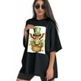 thumbnail image 4 of Plus Size Shirt for Women Black Tops for Women Short Sleeves Shirt for Women ST Patrick T Shirt Crewneck Shirt for Women XL, 4 of 5