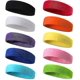 thumbnail image 1 of 10 piezas de diadema deportiva para hombres y mujeres, banda para el sudor, banda elástica para el cabello, diadema de algodón antideslizante que absorbe la humedad para deportes, 1 of 5