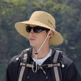thumbnail image 2 of QASIEATN Everyday Wear Accessories for Women Outdoor Hiking Sun Hat Solid Wide Brim Bucket Hat Casual Breathable Fishing Cap, 2 of 9