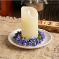 thumbnail image 1 of Fiudx Base de Vela Simulada, Decoración de Corona para Cenas a La Luz de Las Velas, Diseño Romántico de Mesa, Exquisita Decoración para El Hogar o El Exterior, Elegante Idea de Regalo, Juego de 1 Pie, 1 of 5