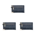 thumbnail image 3 of Cartera de cuero PU Sonducket para mujer con cremallera carpeta de fotos tarjetero bolsillo con cremallera monedero Azul oscuro, 3 of 6