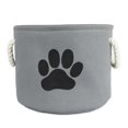 thumbnail image 1 of 12 x 15 x 15 Po. Poubelle Ronde en Polyester pour Animaux, Gris - Moyen, 1 of 1