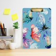 thumbnail image 5 of FMSHPON Exotic Butterfly Tie Dye Print Clipboard Hardboard Wood Nursing Clip Board and Pull for Standard A4 Letter 13x9 inches, 5 of 7
