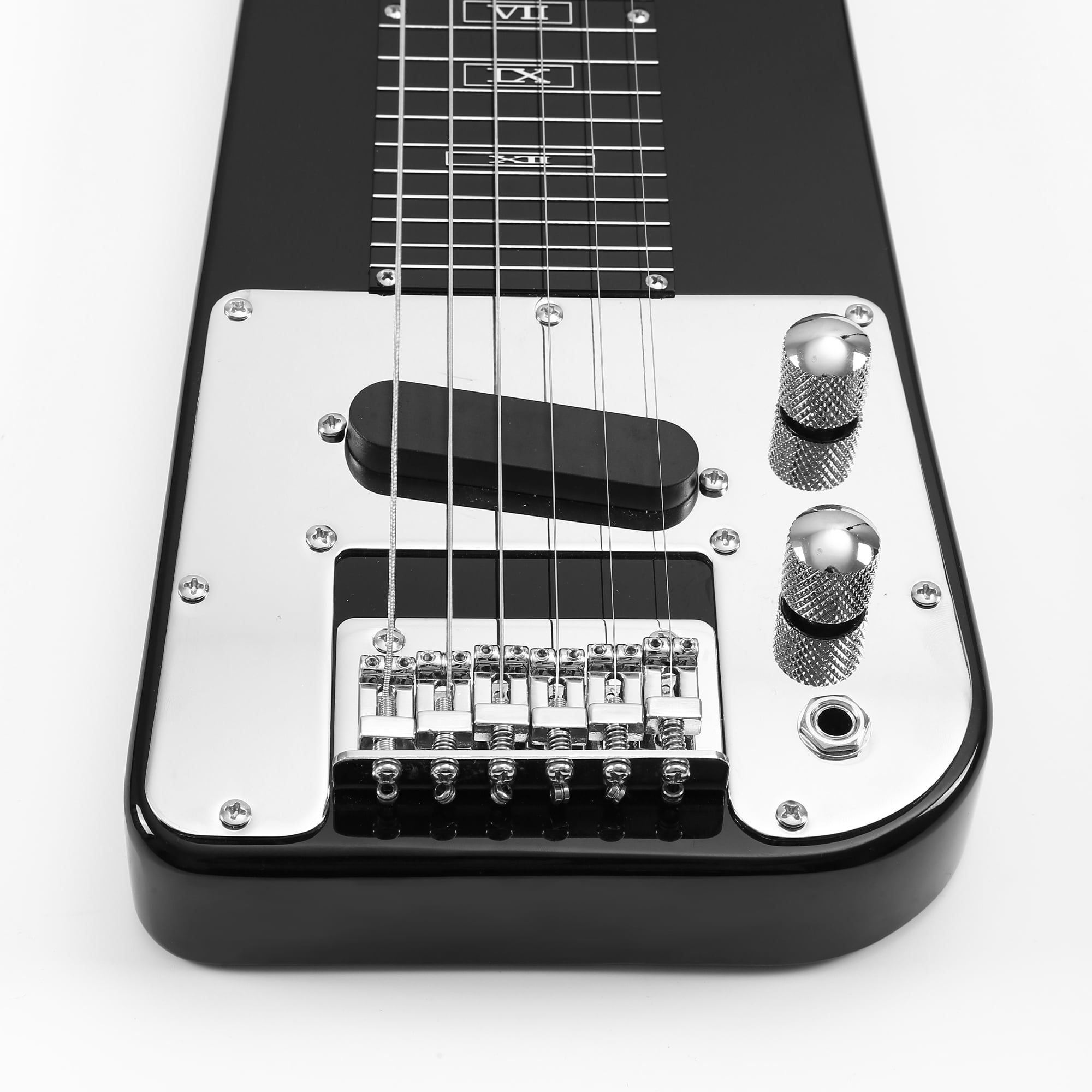 Batking Lap Steel Guitar Slide Slotted Headstock 6-String Black 29 Inch Steel Guitar
