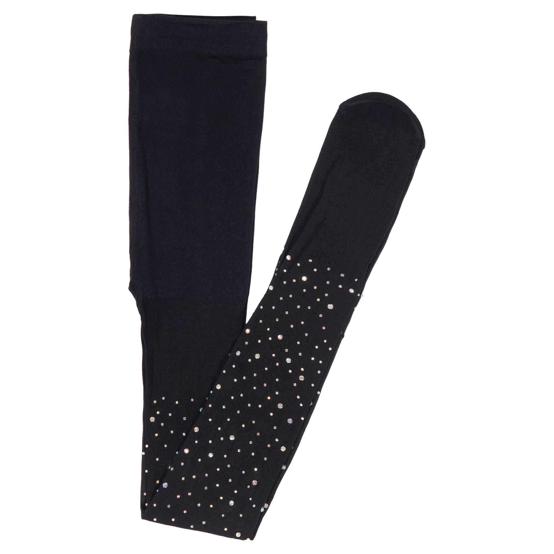 Rhinestone Opaque Tights Costume Accessory for Children, Black, S (6/6X), Halloween by Way To Celebrate