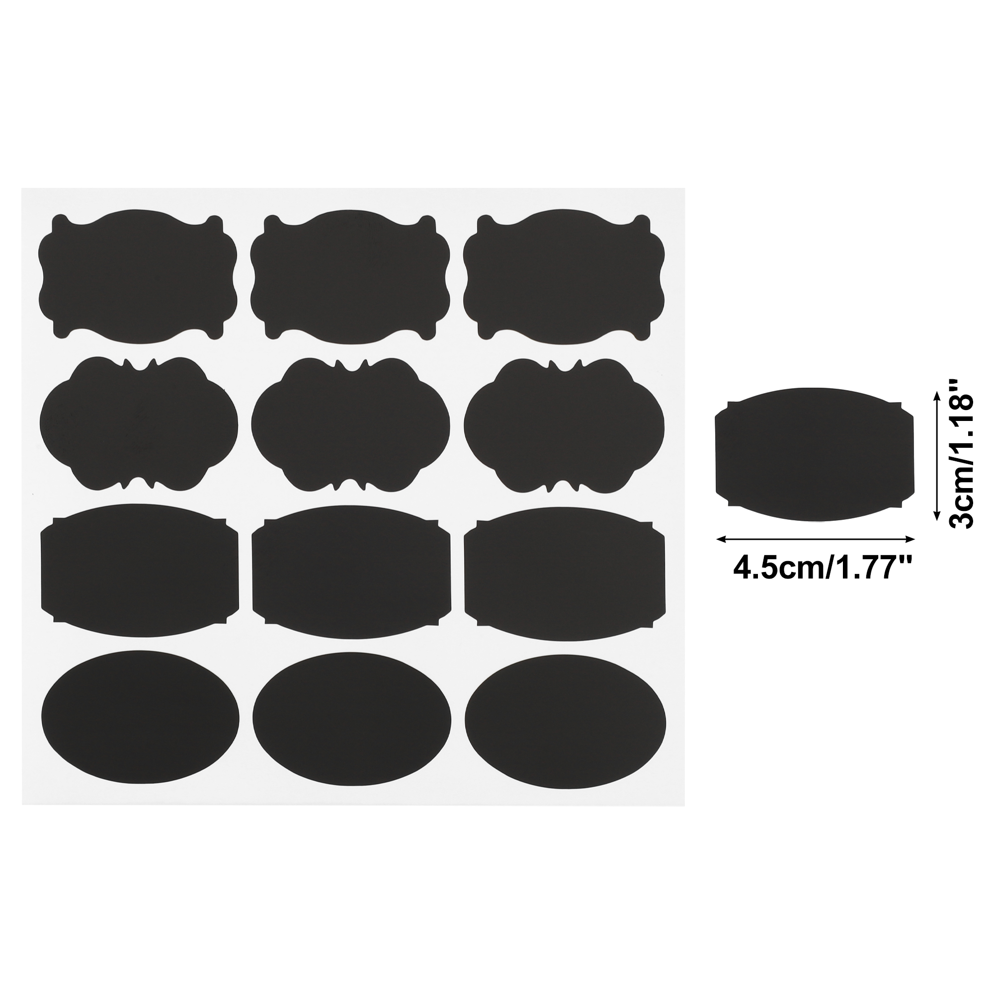Unique Bargains Removable Erasable Model G Gift Stickers 10 Pcs Black Model G