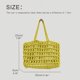 thumbnail image 4 of Bolsos de mano casuales de playa, bolsos de diseñador de lujo y carteras para mujer, novedad de 2023, en tejido de crochet artificial de nailon con cierre de cordón, 4 of 5