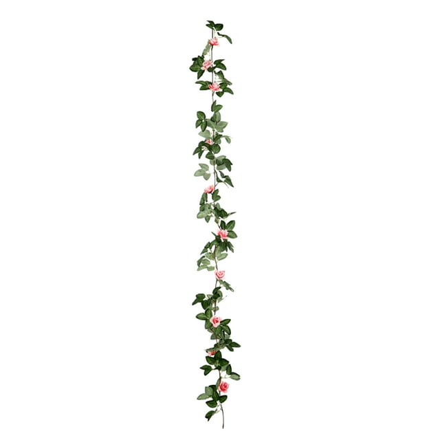 Guirnalda de Rosas Artificiales, Decoración de Enredadera Floral, con Follaje y Hojas de Seda, 180 cm, para Bodas, Fiestas y Decoración del Hogar