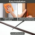 thumbnail image 5 of ICERUN 19.7Feet Door Weather Stripping Door Seal Strip,Self-Adhesive Rubber Door Insulation Weather Strip for Window and Door Soundproofing D Shape,Weatherstripping for Door Frame Gap Blocker (Brown), 5 of 6