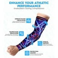 thumbnail image 3 of Exxact Sports Compression Arm Sleeves for Men & Women, 1 Pair Performance Sleeves for Baseball, Football, Youth & Adult Sizes - (Lazer, YS), 3 of 7