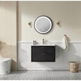 thumbnail image 5 of 30" Black Wall Mounted & Floating Single Vanity with Ceramic Sink, 5 of 6