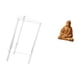 thumbnail image 5 of Mesita de noche,Mesa auxiliar de acrílico transparente,mesa auxiliar transparente de 2 niveles,Estatua del Corazón de Jesús,Estatua del Sagrado Corazón de Jesús para decoración del, 5 of 8