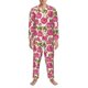 thumbnail image 3 of Balery Rose Flowers Pijama para Hombre de Dos Piezas con Manga Larga, Conjunto de Dormir y Descanso Suave con Bolsillos-Medium, 3 of 7