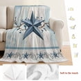 thumbnail image 5 of Texas Star Blue Blanket Soft Cozy Warm Throw Blanket for Couch, Plush Fuzzy Flannel Fleece Blankets for Sofa, Farmhouse Country Branches Wooden Grain Bed Blankets Lightweight Gifts for Women, 50"x80", 5 of 9