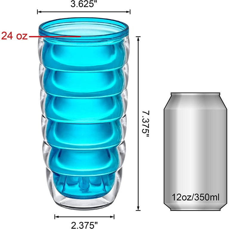 Amazing Abby 24-Ounce Insulated Plastic Tumblers, Set of 4, Double-Wall,  Dishwasher-Safe - Walmart.com