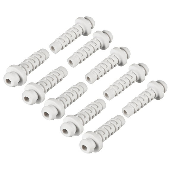 10pcs 3mm Inner Dia Strain Relief Cord Boot Protector Power Tool Hose White