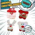 thumbnail image 4 of Cateissary Broche de Navidad que brilla intensamente, iluminación con pilas, dibujos animados, ropa de Navidad, pasador de pecho, decoración de Kits de decoración para fiestas tipo 3, 4 of 6