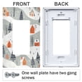 thumbnail image 3 of Yayeee Rocker Switch Wall Plate 1-Gang 4.6"x2.9" Home Decorative Outlet Cover, Cartoon Orange Houses, 3 of 6