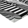 thumbnail image 2 of Ambesonne King Fitted Sheet, Egypt Pharaoh Ruler Mummy, Twin XL Size, Black and White, 2 of 3