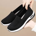 thumbnail image 2 of Domuza Orthopedic Shoes for Women Arch Support Non Slip Slip on Nurse Shoes Lightweight Knitted Mesh Stretch Hiking Shoes Soft 2026 Foam Shoes Black 7（EU-38）, 2 of 7