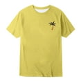 thumbnail image 2 of Camiseta de manga corta y cuello redondo para hombre, estampada, para primavera-otoño - Tejido de poliéster, tendencia floral, camiseta informal, tallas S-XXXXXL, 2 of 4