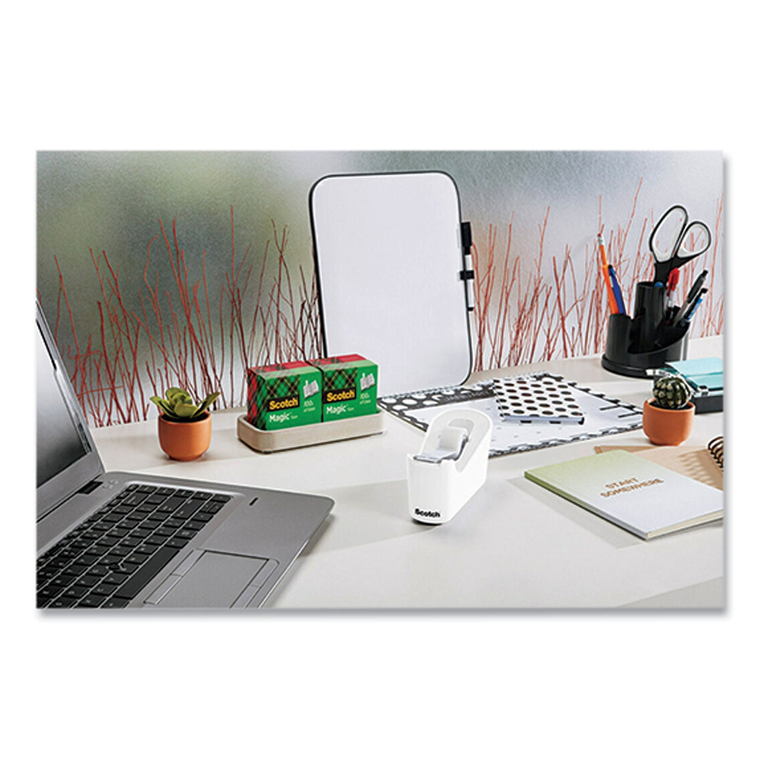 C18 Desktop Dispenser, 1" Core, White | Bundle of 10 Each