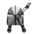 thumbnail image 1 of Carrollador De Mascotas De 4 Ruedas, Un Plegando La Jogger Cochecito Jogger Carrito De Perros Con Cubierta Solar Y Portavasos Para Viajar, Para Mascotas Pequeñas/medianas, 1 of 7