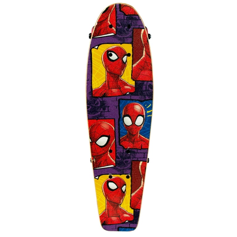 スパイダーマン スケートボード PlayWheels Spider-Man 21 Skateboard - 9-Ply Maple Deck Kids