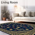 thumbnail image 2 of ODIKA 5'x7' Machine Washable Non-Slip Area Rug, Magical North Yuletide Welcoming Doorway Decoration High Traffic Rug, Blue, 621301, 2 of 7