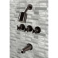 thumbnail image 2 of Kingston Brass KBX8135DX Concord Three-Handle Tub and Shower Faucet, Oil Rubbed Bronze, 2 of 5