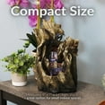 thumbnail image 6 of Sunnydaze Indoor Home Decorative Cascading Caves Waterfall Tabletop Water Fountain with LED Lights - 14", 6 of 14